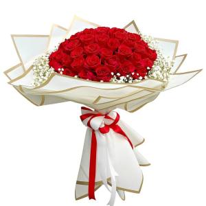 50’li Kırmızı Gül Buketi