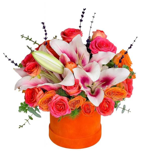 Altın Saat Karışık Çiçek Kutusu