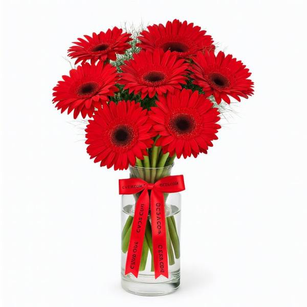 Vazoda Kırmızı Gerbera
