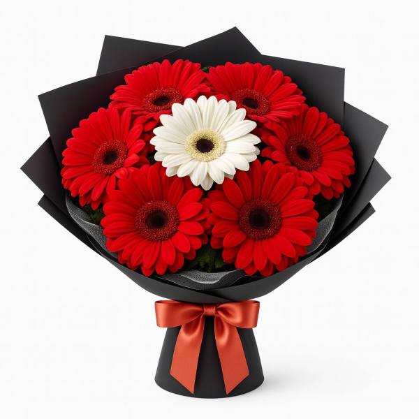 Kırmızı Beyazlı Gerbera Buketi