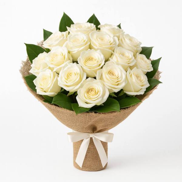15'li Beyaz Güller Buketi